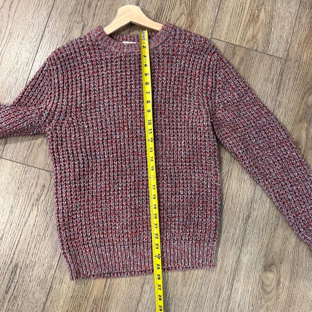 COS Red Marled Chunky Knit Cotton Wool Blend Crew Neck Sweater Small‎ 0801058 0 - Picture 5 of 8